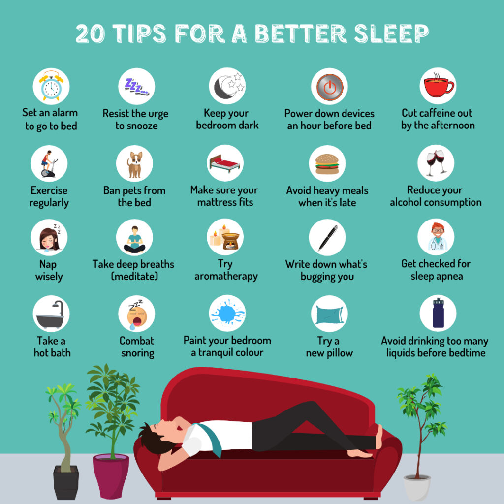 20 Tips for a better sleep